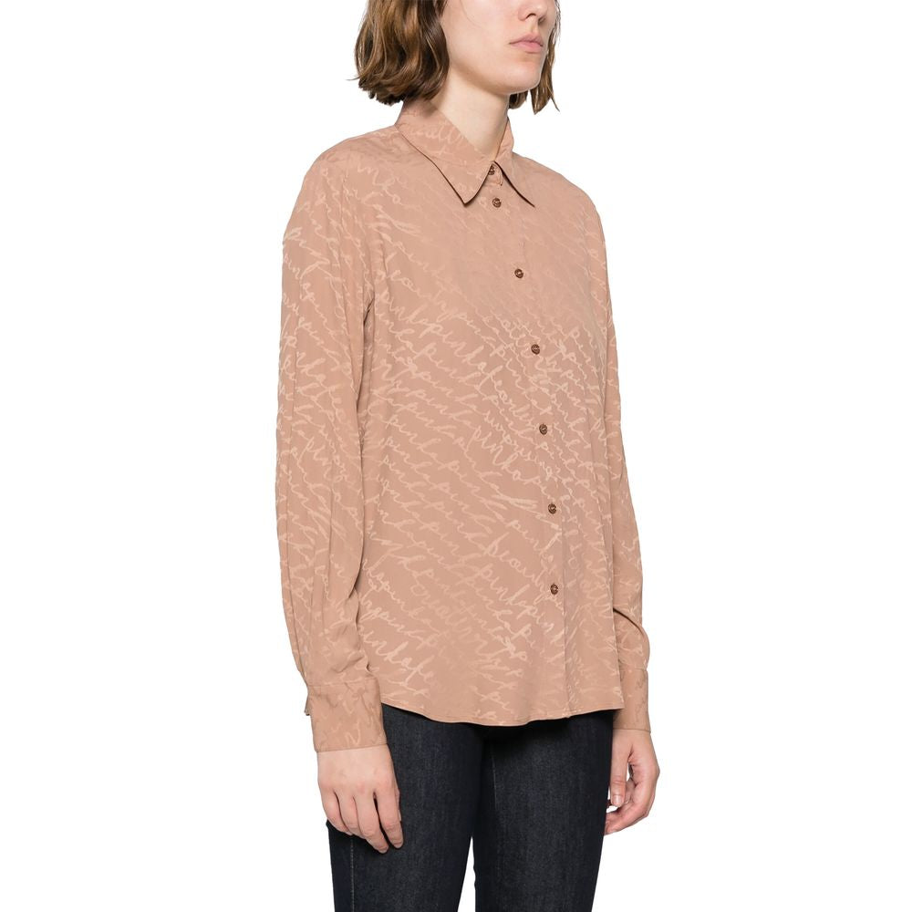 PINKO Beige Silk Women Shirt