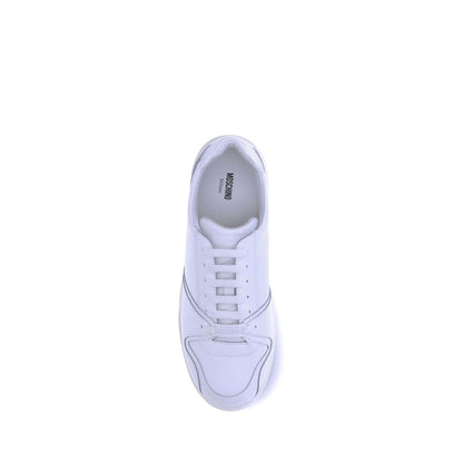 Moschino White Rubber Low Top Sneakers