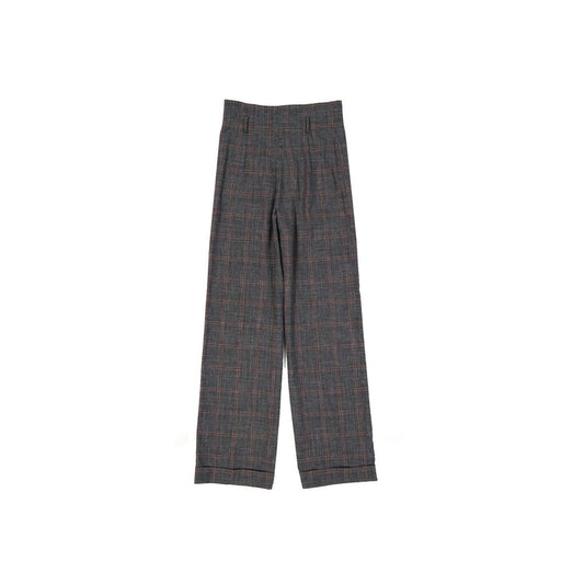 Alberta Ferretti Cotton And Wool Trousers