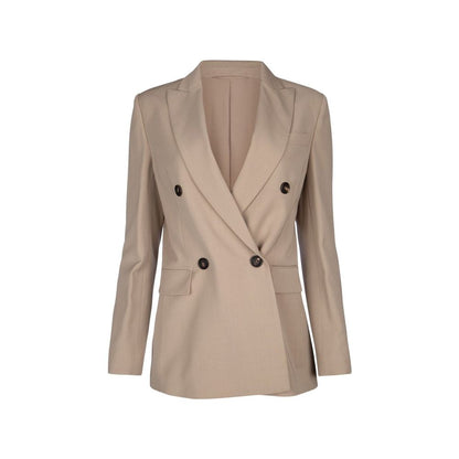 Brunello Cucinelli Beige Virgin Wool Coat