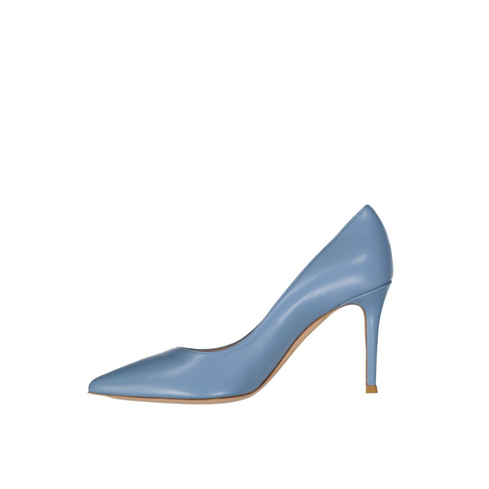 Gianvito Rossi Blue Leather High Heel Pumps