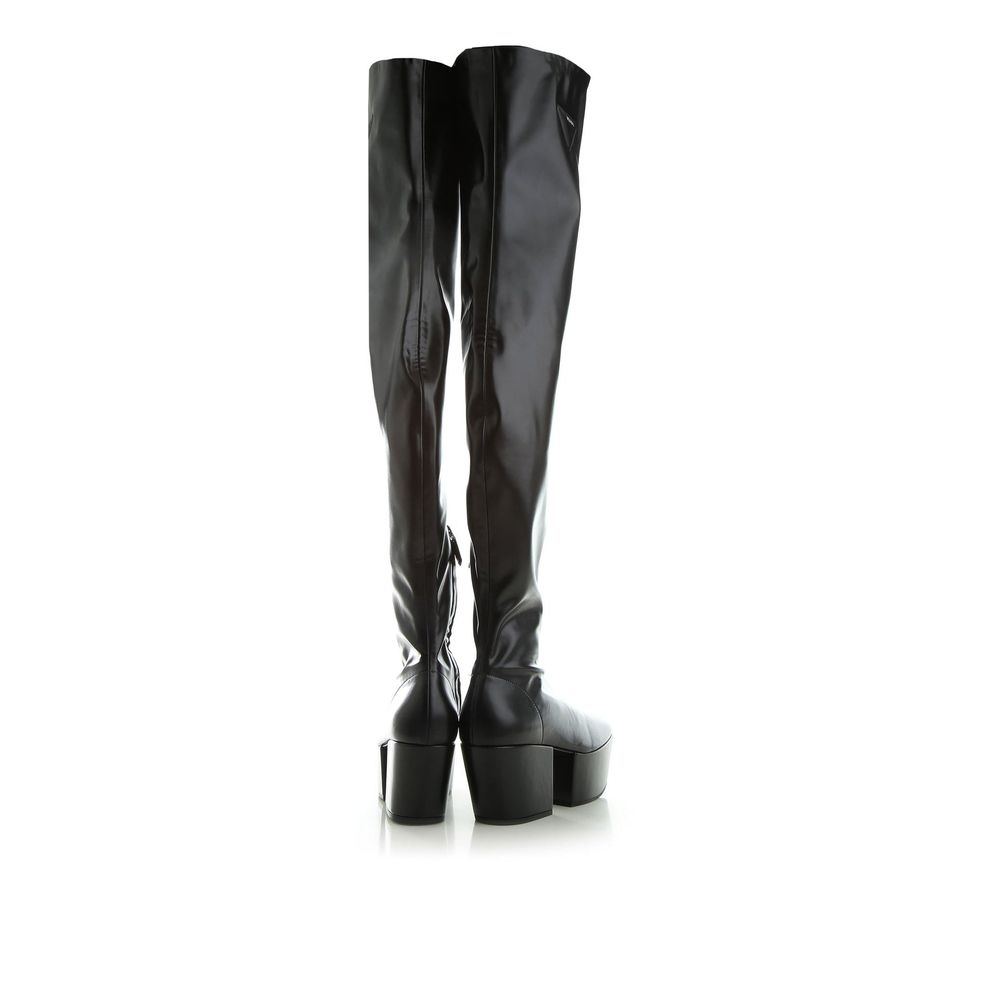 Prada Black Calfskin Over The Knee