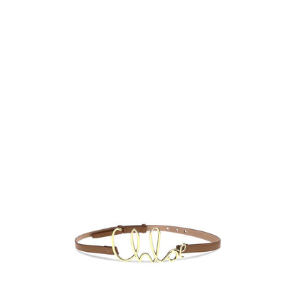 Chloé Brown Calf Leather Bos Taurus Thin Belt