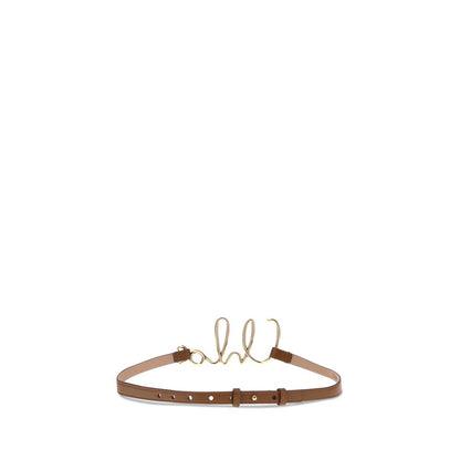 Chloé Brown Calf Leather Bos Taurus Thin Belt