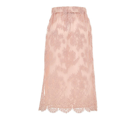 Gucci Pink Cotton Midi Skirt