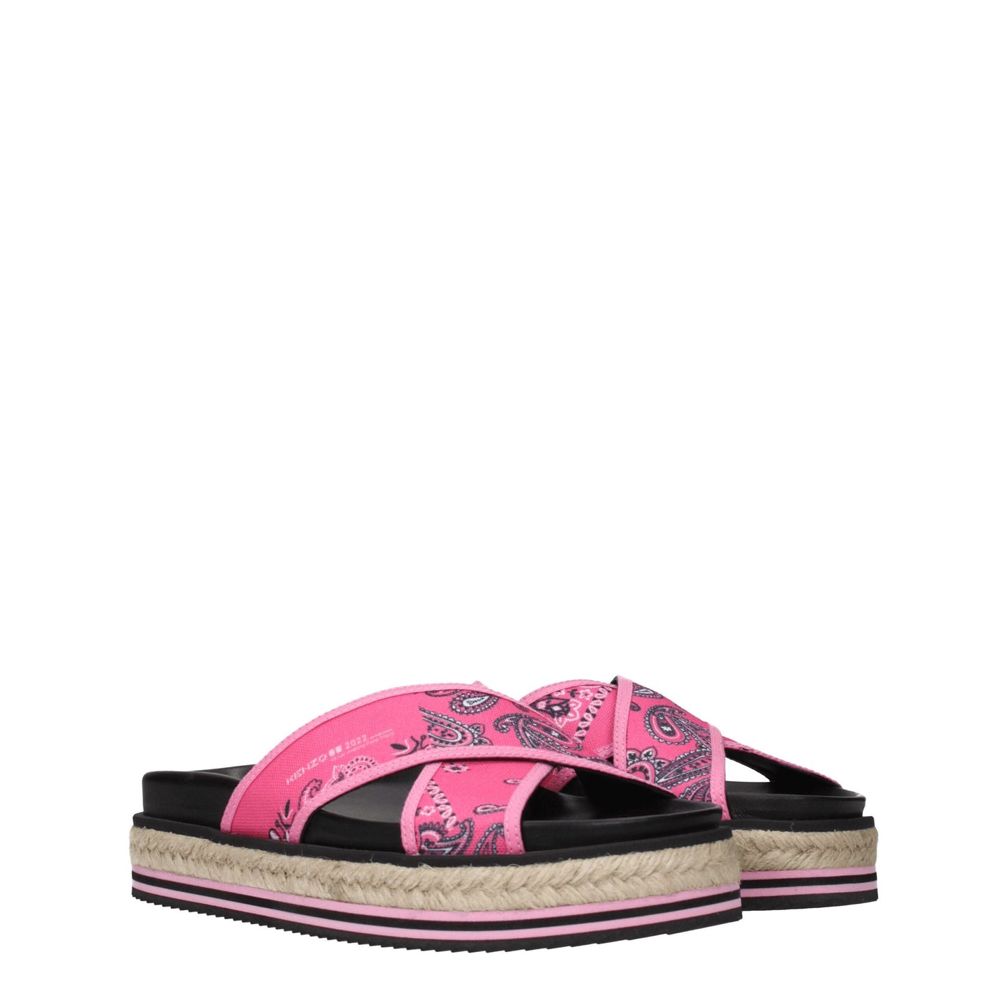 Kenzo Pink Fabric Slippers