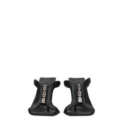 Givenchy Black Leather Stiletto Heel Sandals