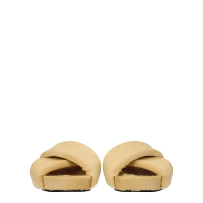 Jil Sander Beige Horsehair Slippers