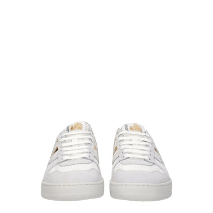 Lanvin White Fabric Low Top Sneakers