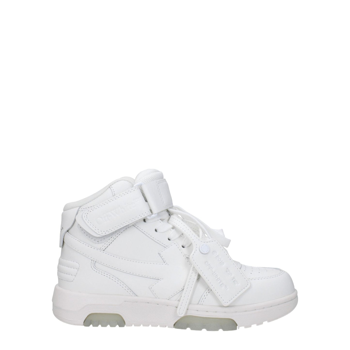 Off-White White Leather High Top Sneakers