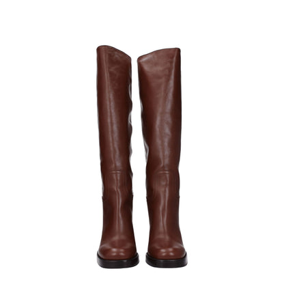 Prada Brown Leather Boots