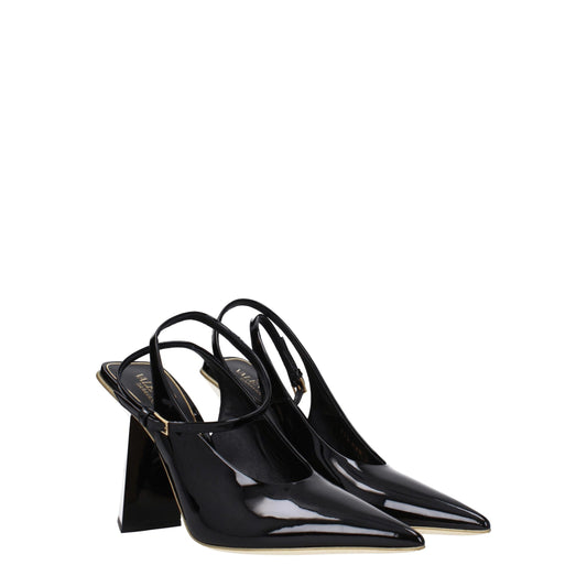 Valentino Garavani Black Leather Sandals