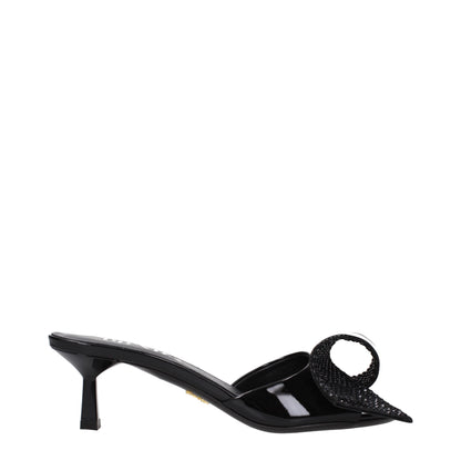 Prada Black Leather Sandals