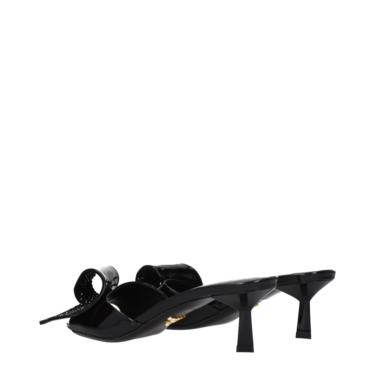 Prada Black Leather Sandals