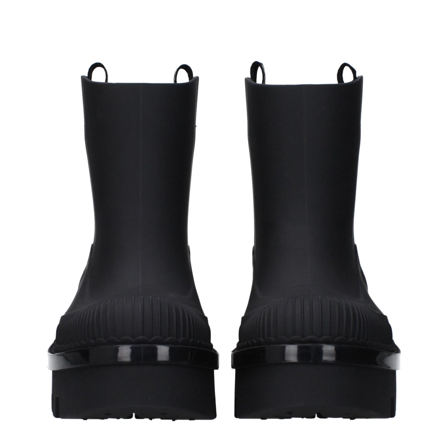 Chloé Black Cotton Ankle Boots
