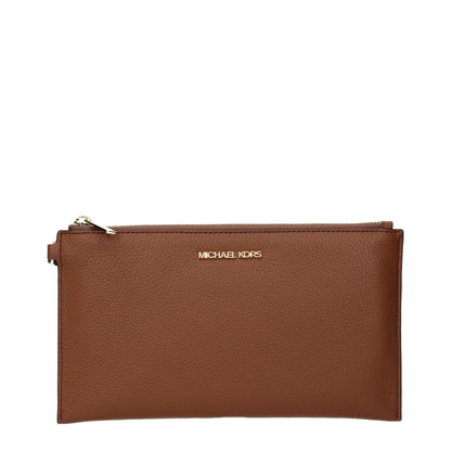 Michael Kors Brown Leather Clutch Bag