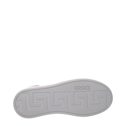 Versace White Leather Low Top Sneakers