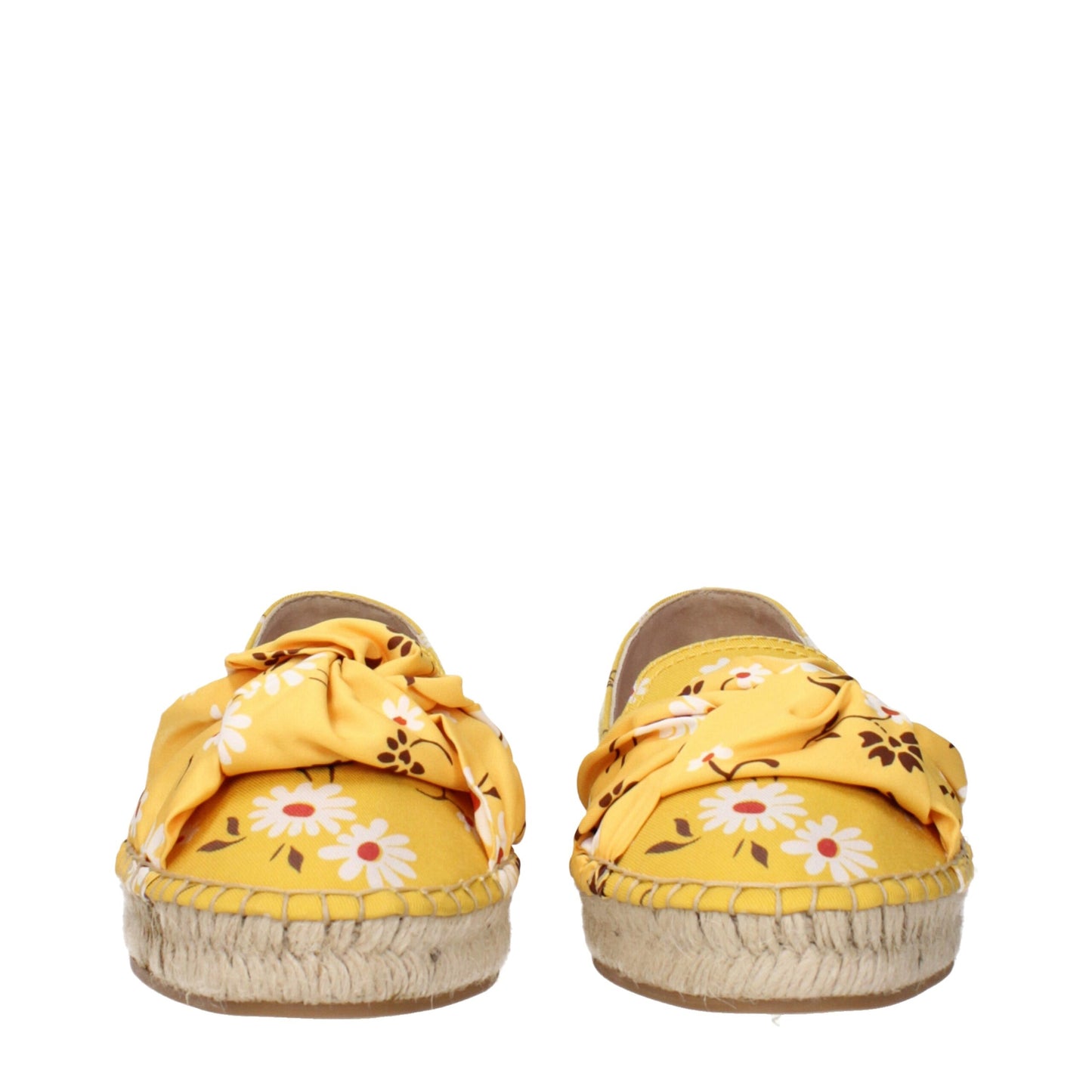 Miu Miu Yellow Fabric Espadrilles