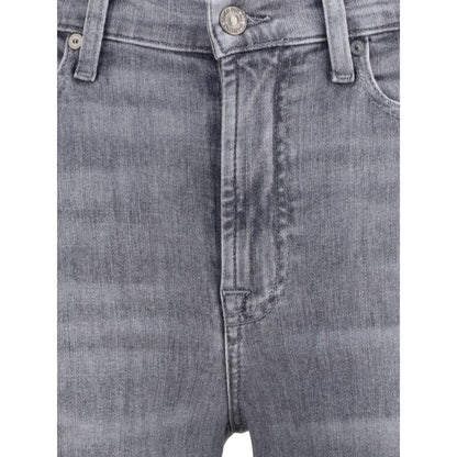 7FOR Gray Cotton Bootcut Jeans