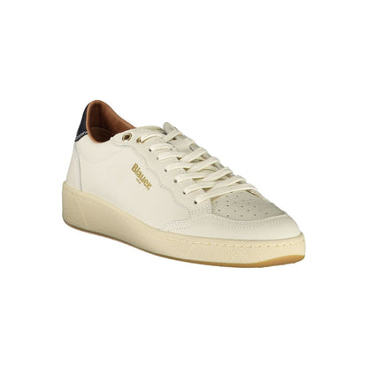 Blauer White Polyester Sneaker