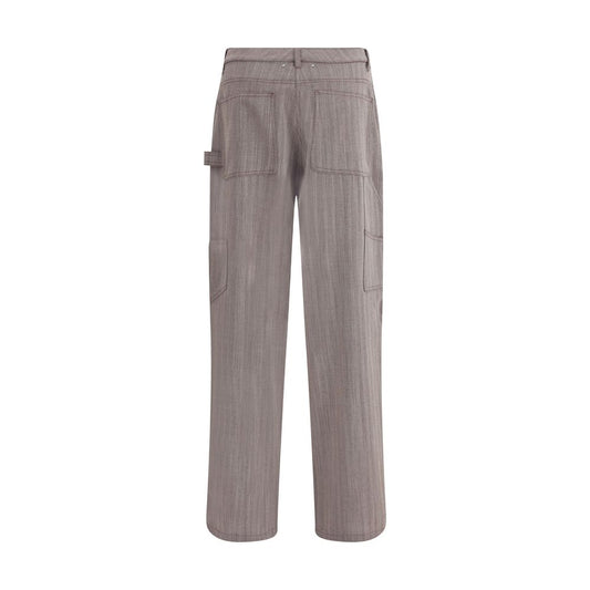 Golden Goose Brown Fleece Wool Casual Pants