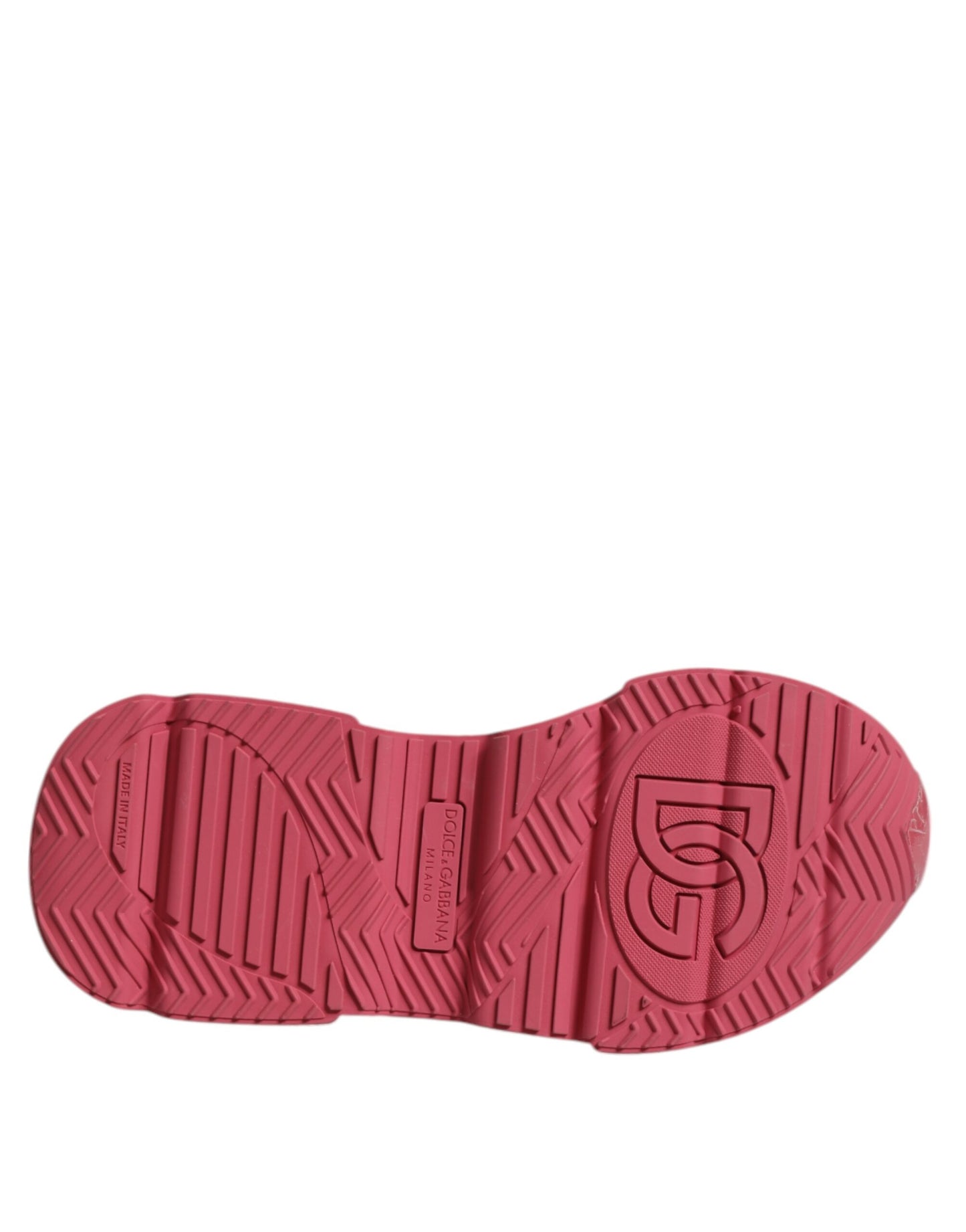 Dolce & Gabbana White Pink Daymaster Low Top Sneakers Shoes