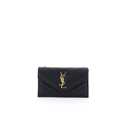 Saint Laurent Black Calf Leather Bos Taurus Wallet