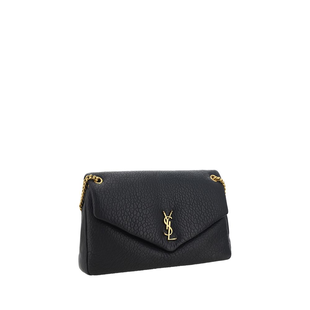 Saint Laurent Black Lamb Ovis Aries Aries Shoulder Bag