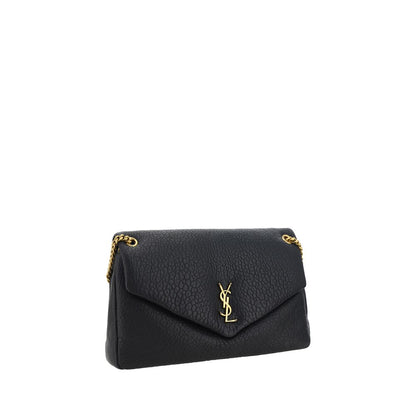 Saint Laurent Black Lamb Ovis Aries Aries Shoulder Bag