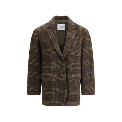 Marant Etoile Brown Fleece Wool Coat