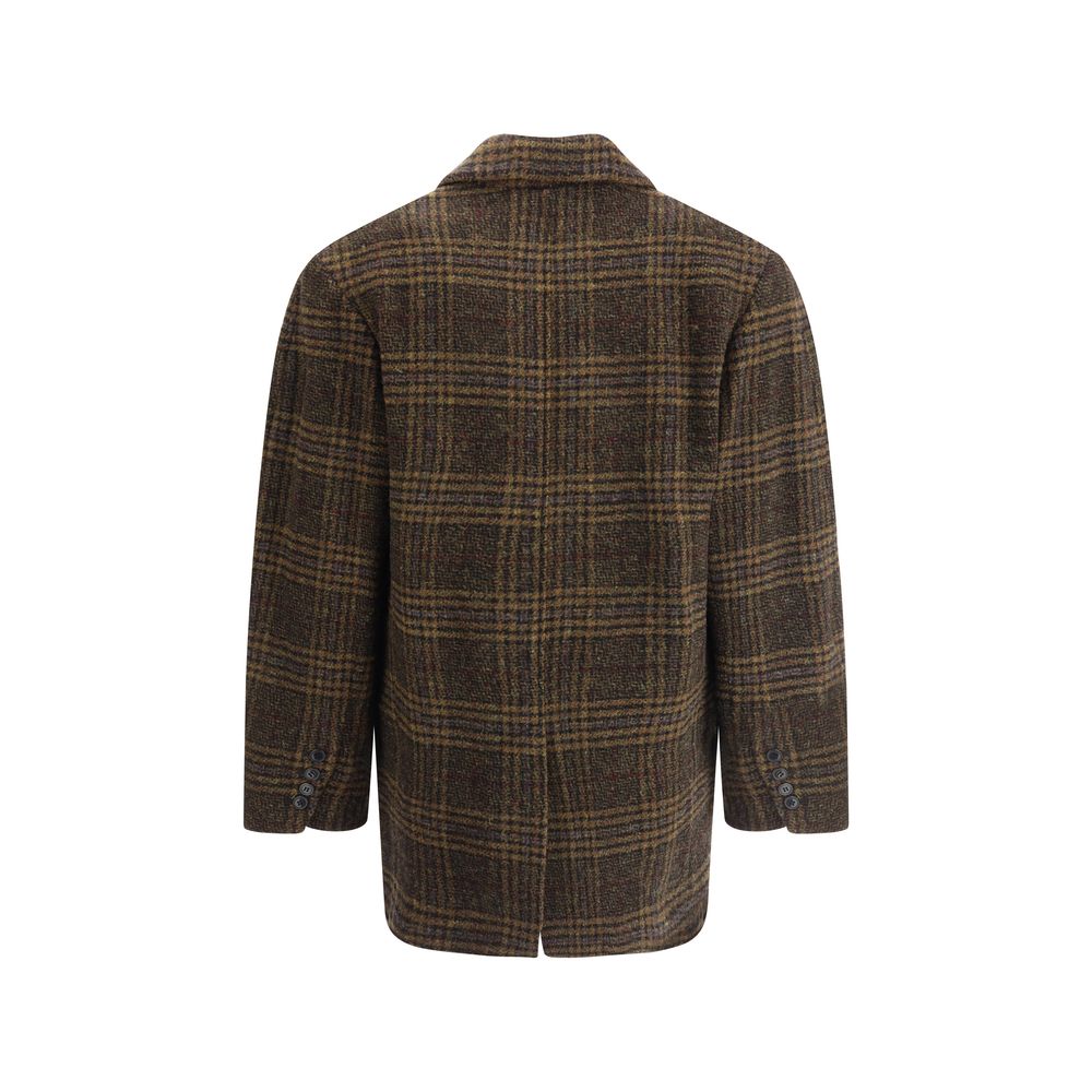 Marant Etoile Brown Fleece Wool Coat