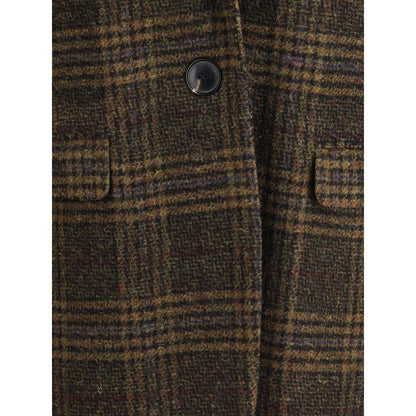 Marant Etoile Brown Fleece Wool Coat