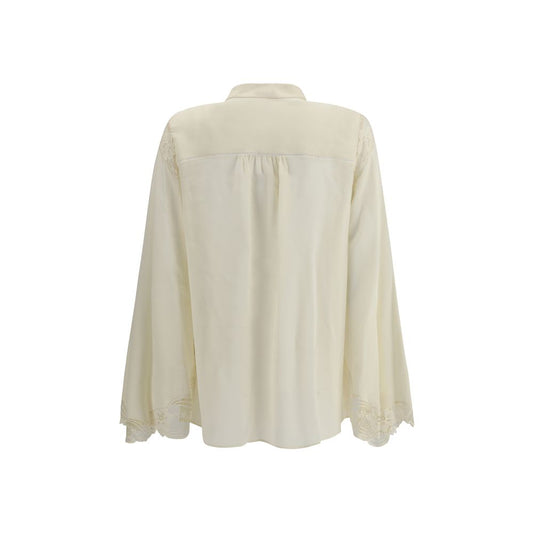 Chloé Silk georgette and lace Blouse