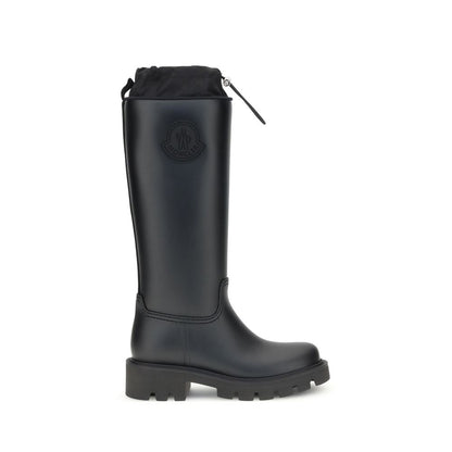 Moncler Black Pvc Rain Boots