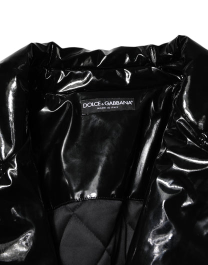 Dolce & Gabbana Polyester Black Quilted Puffer Coat  Jacket