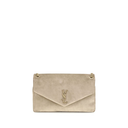 Saint Laurent Beige Calf Leather Bos Taurus Shoulder Bag