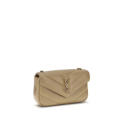 Saint Laurent Beige Lamb Ovis Aries Aries Shoulder Bag