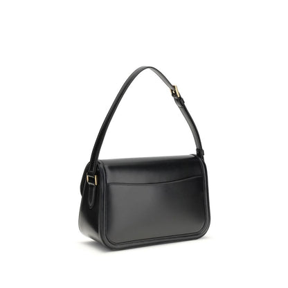 Saint Laurent Black Calf Leather Bos Taurus Shoulder Bag