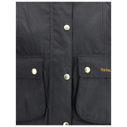 Barbour Black Cotton Coat