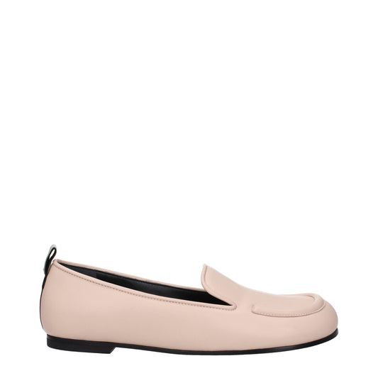Premiata Pink Leather Slip-On Loafers