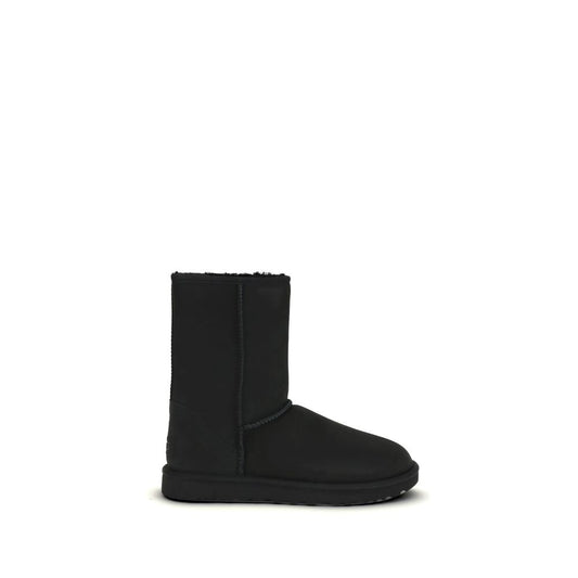 UGG Black Leather Ankle Boots