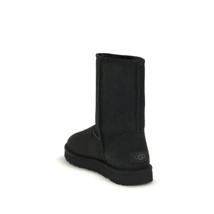 UGG Black Leather Ankle Boots