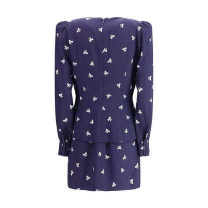 Abito casual in seta blu di Alessandra Rich