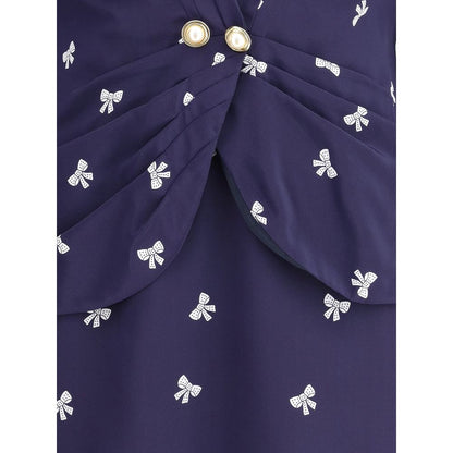 Abito casual in seta blu di Alessandra Rich