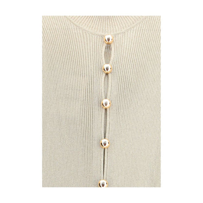 Self-Portrait Gold Viscose Casual Dress