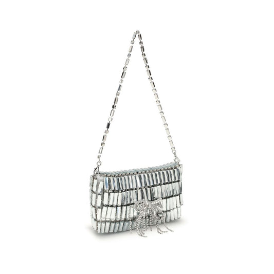 Self-Portrait Silver crystal bow mini Shoulder Bag