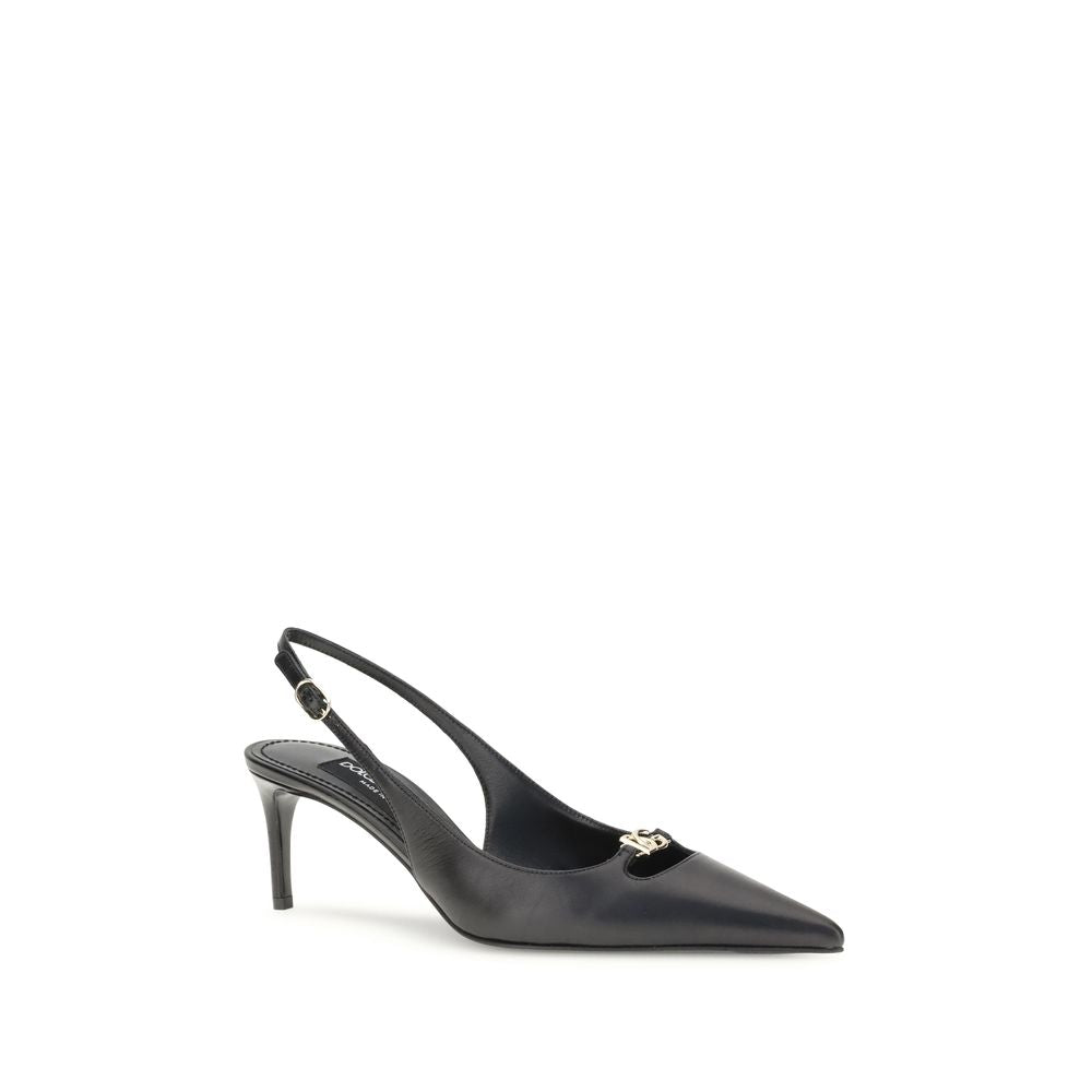 Dolce & Gabbana Black Goatskin High Heel Pumps