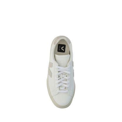 Veja White Calf Leather Bos Taurus Low Top Sneakers