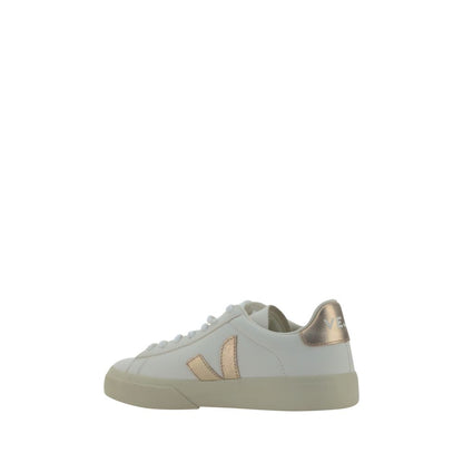 Veja White Calf Leather Bos Taurus Low Top Sneakers