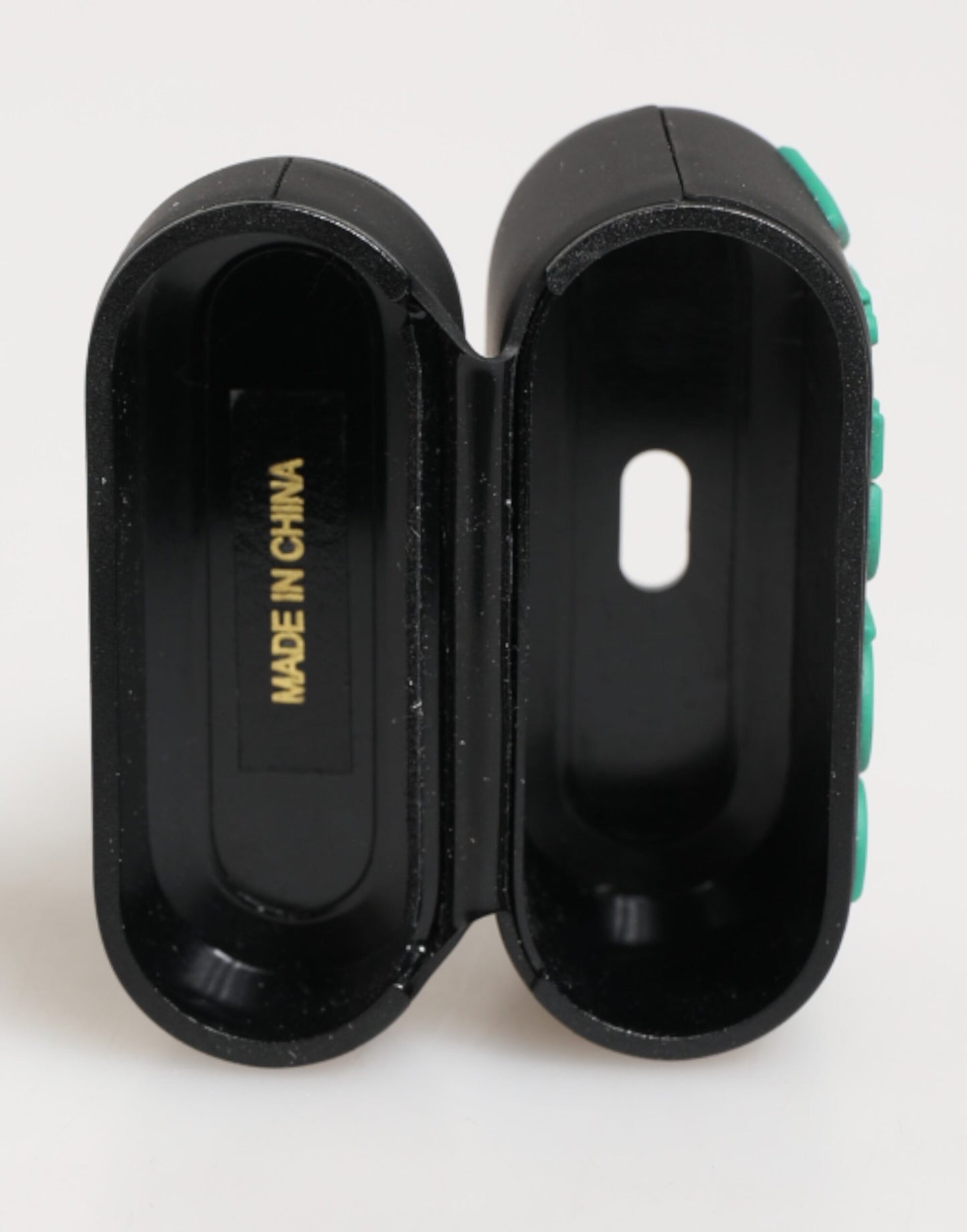 Dolce & Gabbana Black Mint Rubber Logo Embossed Accessory  Airpods Case
